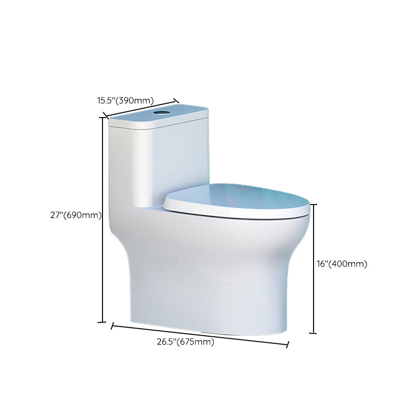 Modern Floor Mounted Toilet Slow Close Seat Included Toilet Bowl for Bathroom Clearhalo 'Bathroom Remodel & Bathroom Fixtures' 'Home Improvement' 'home_improvement' 'home_improvement_toilets' 'Toilets & Bidets' 'Toilets' 7285104