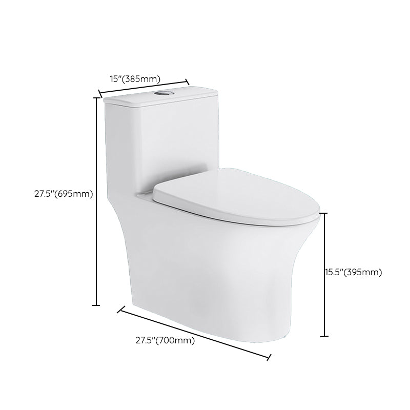 Modern Floor Mounted Toilet Slow Close Seat Included Toilet Bowl for Bathroom Clearhalo 'Bathroom Remodel & Bathroom Fixtures' 'Home Improvement' 'home_improvement' 'home_improvement_toilets' 'Toilets & Bidets' 'Toilets' 7285105