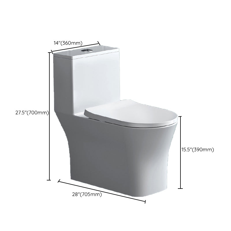 Modern Floor Mounted Toilet Slow Close Seat Included Toilet Bowl for Bathroom Clearhalo 'Bathroom Remodel & Bathroom Fixtures' 'Home Improvement' 'home_improvement' 'home_improvement_toilets' 'Toilets & Bidets' 'Toilets' 7285107