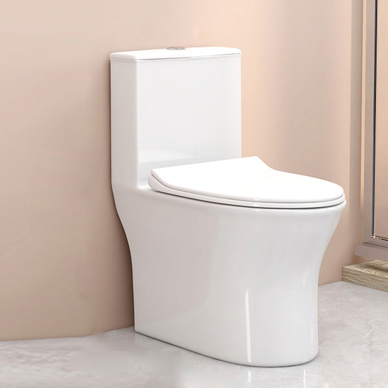 Modern Floor Mounted Toilet White Slow Close Seat Included Toilet Bowl for Washroom 15"L x 26"W x 30"H Clearhalo 'Bathroom Remodel & Bathroom Fixtures' 'Home Improvement' 'home_improvement' 'home_improvement_toilets' 'Toilets & Bidets' 'Toilets' 7285111