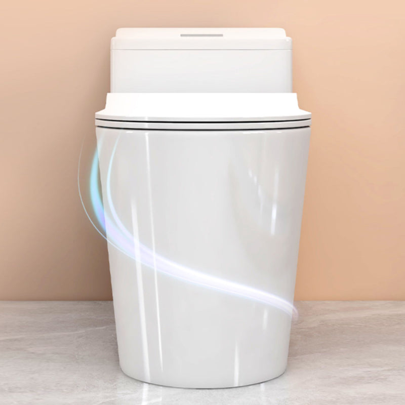 Modern Floor Mounted Toilet White Slow Close Seat Included Toilet Bowl for Washroom Plastic 14"L x 27"W x 24"H 12" Clearhalo 'Bathroom Remodel & Bathroom Fixtures' 'Home Improvement' 'home_improvement' 'home_improvement_toilets' 'Toilets & Bidets' 'Toilets' 7285112