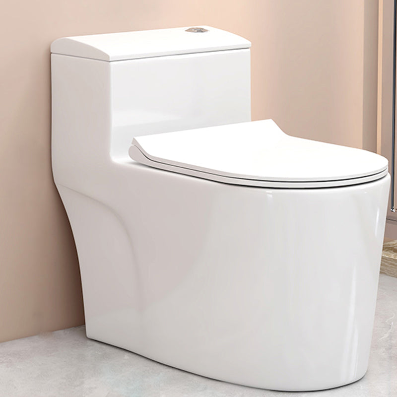 Modern Floor Mounted Toilet White Slow Close Seat Included Toilet Bowl for Washroom 15"L x 28"W x 24"H Clearhalo 'Bathroom Remodel & Bathroom Fixtures' 'Home Improvement' 'home_improvement' 'home_improvement_toilets' 'Toilets & Bidets' 'Toilets' 7285114