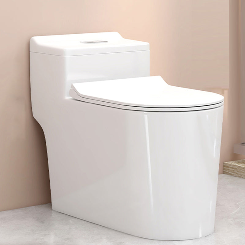 Modern Floor Mounted Toilet White Slow Close Seat Included Toilet Bowl for Washroom UF 14"L x 27"W x 24"H 16" Clearhalo 'Bathroom Remodel & Bathroom Fixtures' 'Home Improvement' 'home_improvement' 'home_improvement_toilets' 'Toilets & Bidets' 'Toilets' 7285115
