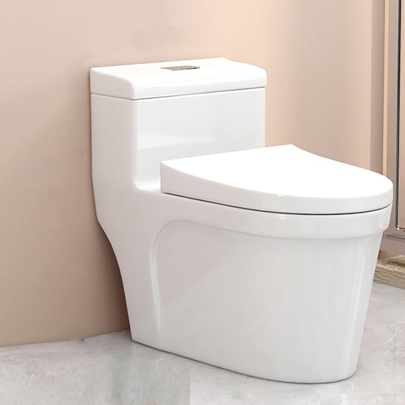 Modern Floor Mounted Toilet White Slow Close Seat Included Toilet Bowl for Washroom 16"L x 28"W x 26"H Clearhalo 'Bathroom Remodel & Bathroom Fixtures' 'Home Improvement' 'home_improvement' 'home_improvement_toilets' 'Toilets & Bidets' 'Toilets' 7285119