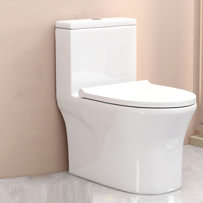 Modern Floor Mounted Toilet White Slow Close Seat Included Toilet Bowl for Washroom 16"L x 27"W x 29"H Clearhalo 'Bathroom Remodel & Bathroom Fixtures' 'Home Improvement' 'home_improvement' 'home_improvement_toilets' 'Toilets & Bidets' 'Toilets' 7285122