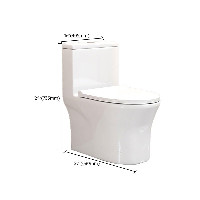 Modern Floor Mounted Toilet White Slow Close Seat Included Toilet Bowl for Washroom Clearhalo 'Bathroom Remodel & Bathroom Fixtures' 'Home Improvement' 'home_improvement' 'home_improvement_toilets' 'Toilets & Bidets' 'Toilets' 7285129