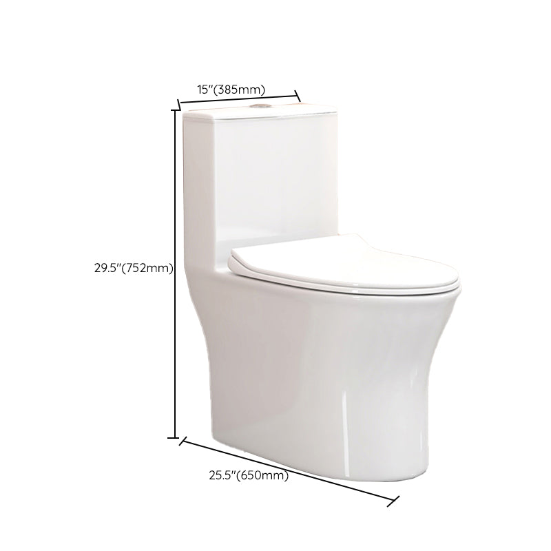 Modern Floor Mounted Toilet White Slow Close Seat Included Toilet Bowl for Washroom Clearhalo 'Bathroom Remodel & Bathroom Fixtures' 'Home Improvement' 'home_improvement' 'home_improvement_toilets' 'Toilets & Bidets' 'Toilets' 7285132