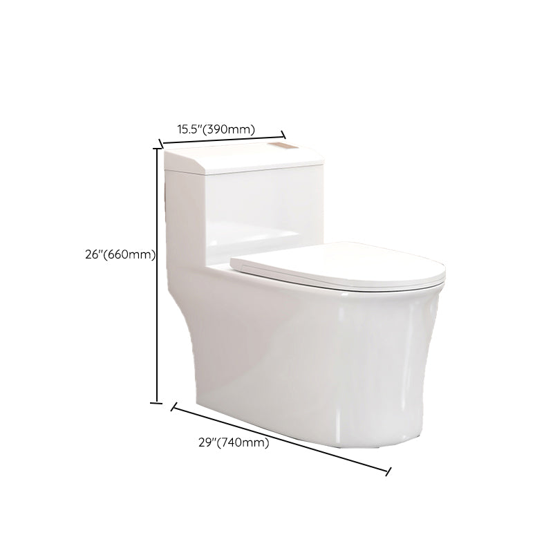 Modern Floor Mounted Toilet White Slow Close Seat Included Toilet Bowl for Washroom Clearhalo 'Bathroom Remodel & Bathroom Fixtures' 'Home Improvement' 'home_improvement' 'home_improvement_toilets' 'Toilets & Bidets' 'Toilets' 7285136