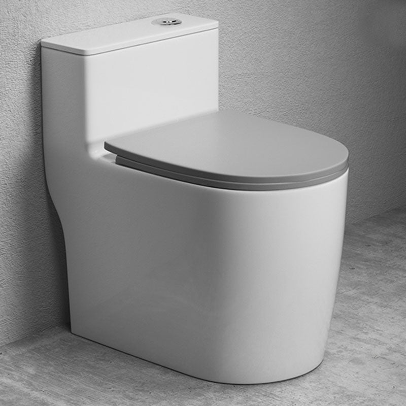 Traditional Ceramic Toilet Bowl Floor Mounted Urine Toilet for Bathroom White/ Gray Toilet with Sprayer Clearhalo 'Bathroom Remodel & Bathroom Fixtures' 'Home Improvement' 'home_improvement' 'home_improvement_toilets' 'Toilets & Bidets' 'Toilets' 7285163