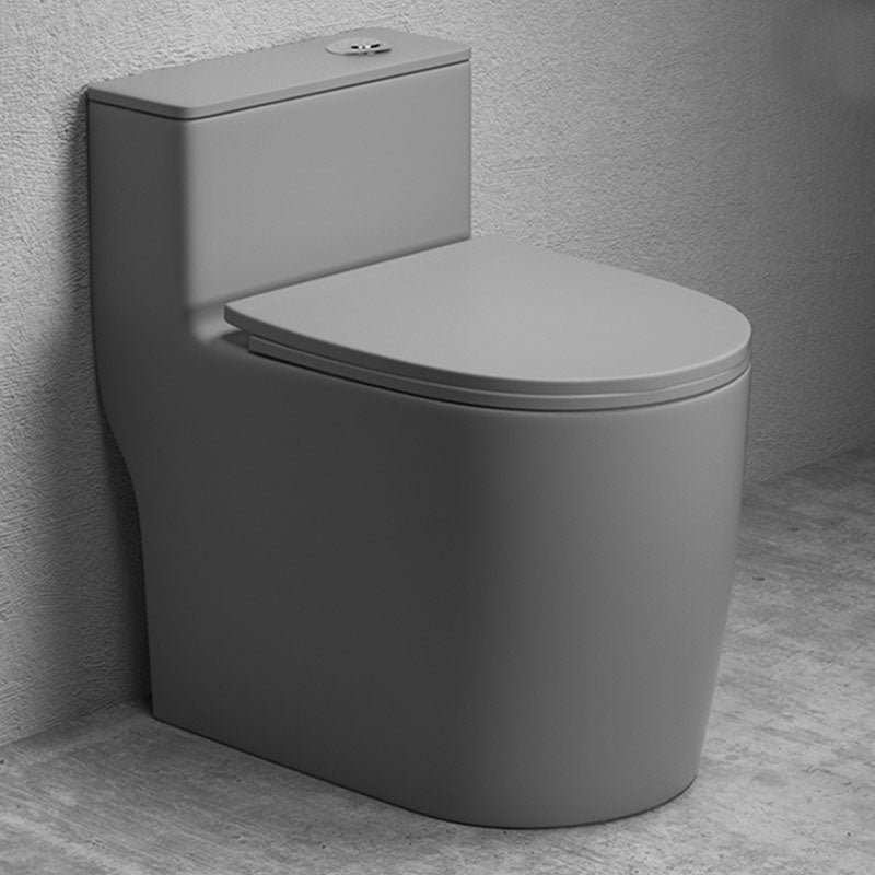 Traditional Ceramic Toilet Bowl Floor Mounted Urine Toilet for Bathroom Grey Toilet with Sprayer Clearhalo 'Bathroom Remodel & Bathroom Fixtures' 'Home Improvement' 'home_improvement' 'home_improvement_toilets' 'Toilets & Bidets' 'Toilets' 7285166