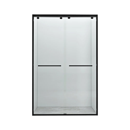 Semi Frameless Transparent Shower Bath Door Double Sliding Shower Bath Door Clearhalo 'Bathroom Remodel & Bathroom Fixtures' 'Home Improvement' 'home_improvement' 'home_improvement_shower_tub_doors' 'Shower and Tub Doors' 'shower_tub_doors' 'Showers & Bathtubs' 7285475
