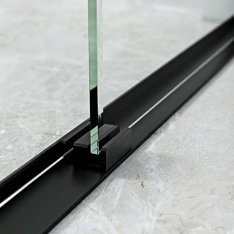 Semi Frameless Transparent Shower Bath Door Double Sliding Shower Bath Door Clearhalo 'Bathroom Remodel & Bathroom Fixtures' 'Home Improvement' 'home_improvement' 'home_improvement_shower_tub_doors' 'Shower and Tub Doors' 'shower_tub_doors' 'Showers & Bathtubs' 7285477