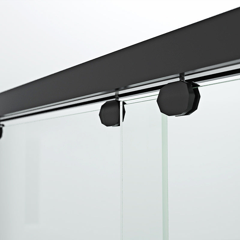 Semi Frameless Transparent Shower Bath Door Double Sliding Shower Bath Door Clearhalo 'Bathroom Remodel & Bathroom Fixtures' 'Home Improvement' 'home_improvement' 'home_improvement_shower_tub_doors' 'Shower and Tub Doors' 'shower_tub_doors' 'Showers & Bathtubs' 7285478