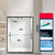 Double Sliding Shower Doors Semi-Frameless Clear Shower Door Black Clearhalo 'Bathroom Remodel & Bathroom Fixtures' 'Home Improvement' 'home_improvement' 'home_improvement_shower_tub_doors' 'Shower and Tub Doors' 'shower_tub_doors' 'Showers & Bathtubs' 7285486