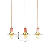 Gold Finish 3/5/7 Bulbs Multiple Hanging Light Industrial Metallic Flat Tandem Ceiling Pendant Lamp Clearhalo 'Art Deco Pendants' 'Cast Iron' 'Ceiling Lights' 'Ceramic' 'Crystal' 'Industrial Pendants' 'Industrial' 'Metal' 'Middle Century Pendants' 'Pendant Lights' 'Pendants' 'Tiffany' Lighting' 728587