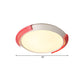 Round Metal Ceiling Fixture Modernist LED Pink/Gold Flush Mount Lighting with Hollow Design, 16"/19.5"/23.5" W Clearhalo 'Ceiling Lights' 'Close To Ceiling Lights' 'Close to ceiling' 'Flush mount' Lighting' 728602