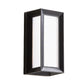 Lodges Cuboid Box Wall Sconce Milky Glass LED Wall Mounted Lamp in Black for Corner, Warm/White Light Clearhalo 'Wall Lamps & Sconces' 'Wall Lights' Lighting' 728639