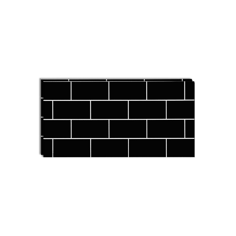 Single Tile Wallpaper Plastic Peel and Stick Wall Tile with Rectangular Shape Black Clearhalo 'Flooring 'Home Improvement' 'home_improvement' 'home_improvement_peel_stick_blacksplash' 'Peel & Stick Backsplash Tile' 'peel_stick_blacksplash' 'Walls & Ceilings' Walls and Ceiling' 7286736