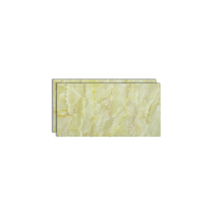 Single Tile Wallpaper Modern PVC Peel and Stick Wall Tile with Rectangular Shape Yellow-Green Clearhalo 'Flooring 'Home Improvement' 'home_improvement' 'home_improvement_peel_stick_blacksplash' 'Peel & Stick Backsplash Tile' 'peel_stick_blacksplash' 'Walls & Ceilings' Walls and Ceiling' 7286741