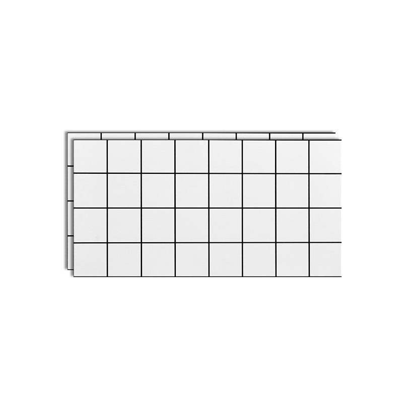 Single Tile Wallpaper Modern PVC Peel and Stick Wall Tile with Rectangular Shape White Plaid Clearhalo 'Flooring 'Home Improvement' 'home_improvement' 'home_improvement_peel_stick_blacksplash' 'Peel & Stick Backsplash Tile' 'peel_stick_blacksplash' 'Walls & Ceilings' Walls and Ceiling' 7286753