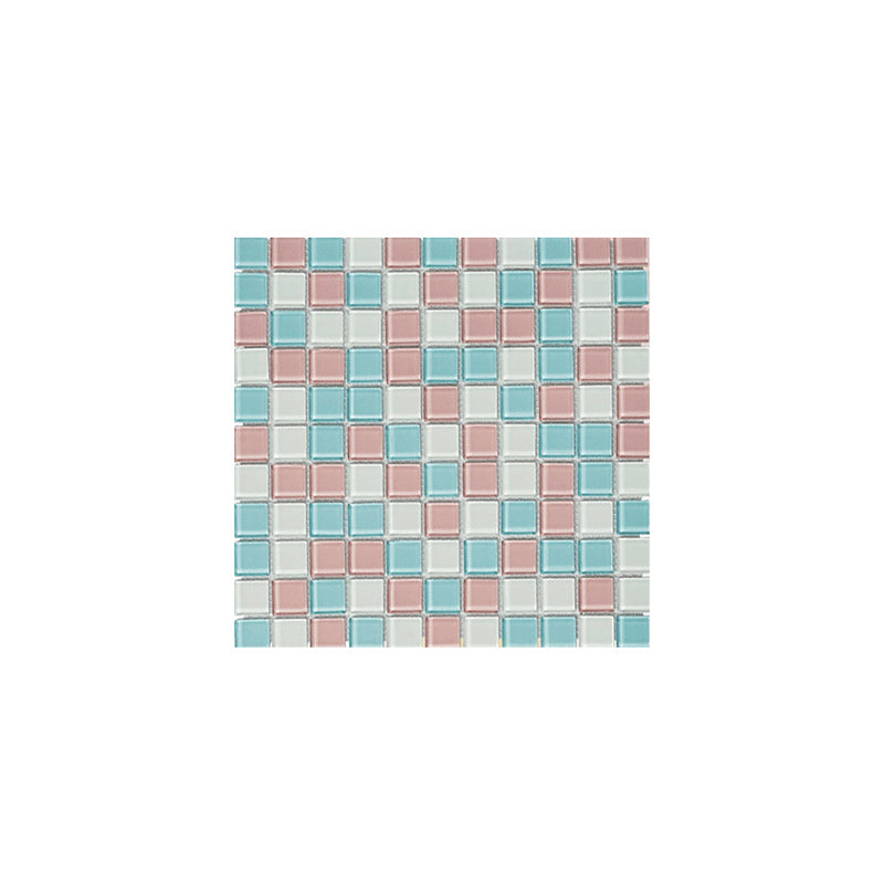12" x 12" Peel & Stick Tie Glass Square Grid Mosaic Peel and Stick Tile 10-Pack Clearhalo 'Flooring 'Home Improvement' 'home_improvement' 'home_improvement_peel_stick_blacksplash' 'Peel & Stick Backsplash Tile' 'peel_stick_blacksplash' 'Walls & Ceilings' Walls and Ceiling' 7286763