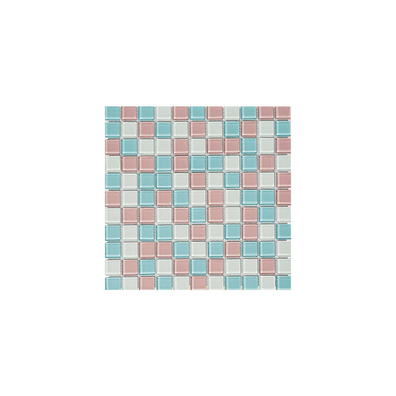 12" x 12" Peel & Stick Tie Glass Square Grid Mosaic Peel and Stick Tile 10-Pack Clearhalo 'Flooring 'Home Improvement' 'home_improvement' 'home_improvement_peel_stick_blacksplash' 'Peel & Stick Backsplash Tile' 'peel_stick_blacksplash' 'Walls & Ceilings' Walls and Ceiling' 7286763