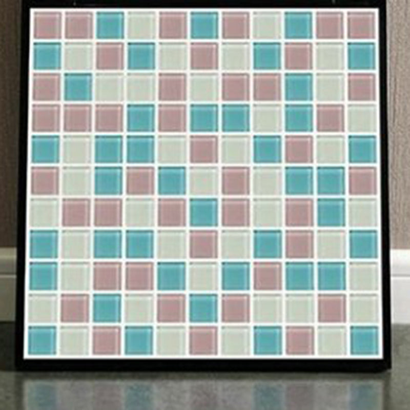12" x 12" Peel & Stick Tie Glass Square Grid Mosaic Peel and Stick Tile 10-Pack Clearhalo 'Flooring 'Home Improvement' 'home_improvement' 'home_improvement_peel_stick_blacksplash' 'Peel & Stick Backsplash Tile' 'peel_stick_blacksplash' 'Walls & Ceilings' Walls and Ceiling' 7286766