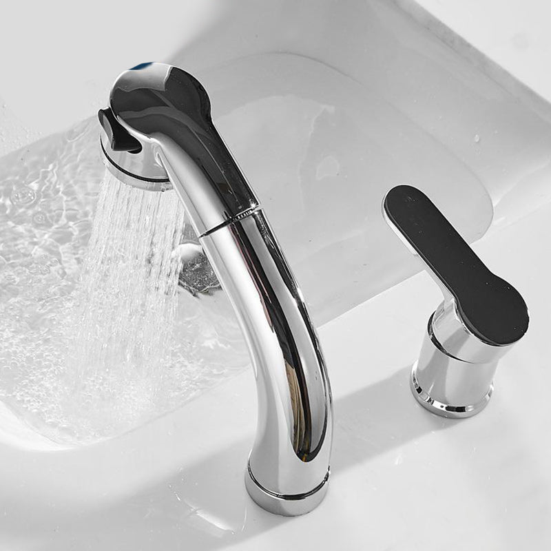 Modern Chrome Sink Faucet Brass Bathroom Low Arc Lifting Faucet Clearhalo 'Bathroom Remodel & Bathroom Fixtures' 'Bathroom Sink Faucets' 'Bathroom Sinks & Faucet Components' 'bathroom_sink_faucets' 'Home Improvement' 'home_improvement' 'home_improvement_bathroom_sink_faucets' 7286770