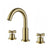 Modern Double Handle Sink Faucet with Water Inlet Pipe Bathroom Brass Sink Faucet Gold Round Cross Handles Clearhalo 'Bathroom Remodel & Bathroom Fixtures' 'Bathroom Sink Faucets' 'Bathroom Sinks & Faucet Components' 'bathroom_sink_faucets' 'Home Improvement' 'home_improvement' 'home_improvement_bathroom_sink_faucets' 7286801