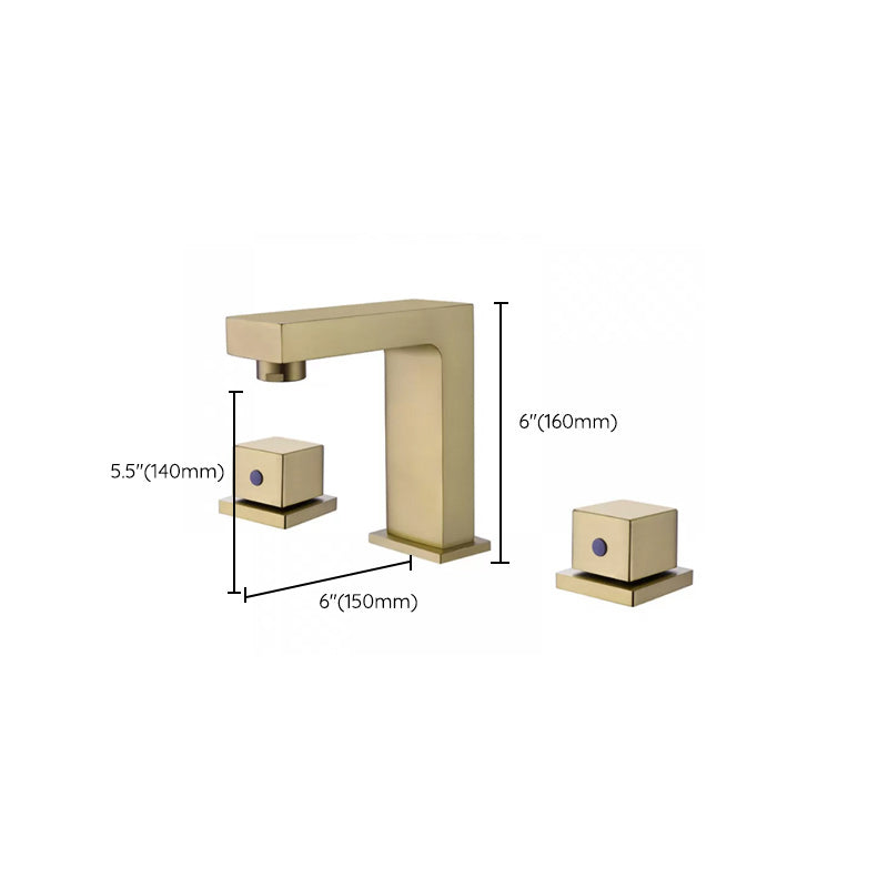 Modern Double Handle Sink Faucet with Water Inlet Pipe Bathroom Brass Sink Faucet Clearhalo 'Bathroom Remodel & Bathroom Fixtures' 'Bathroom Sink Faucets' 'Bathroom Sinks & Faucet Components' 'bathroom_sink_faucets' 'Home Improvement' 'home_improvement' 'home_improvement_bathroom_sink_faucets' 7286825