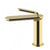 Square Single Hole Sink Faucet Low Arc Bathroom Brass Sink Faucet Golden Short Clearhalo 'Bathroom Remodel & Bathroom Fixtures' 'Bathroom Sink Faucets' 'Bathroom Sinks & Faucet Components' 'bathroom_sink_faucets' 'Home Improvement' 'home_improvement' 'home_improvement_bathroom_sink_faucets' 7286841
