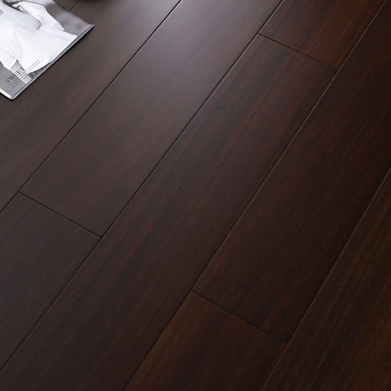 Modern Style Wood Flooring Scratch Resistant Rectangle Nail Wood Flooring Black Walnut Clearhalo 'Flooring 'Hardwood Flooring' 'hardwood_flooring' 'Home Improvement' 'home_improvement' 'home_improvement_hardwood_flooring' Walls and Ceiling' 7286924