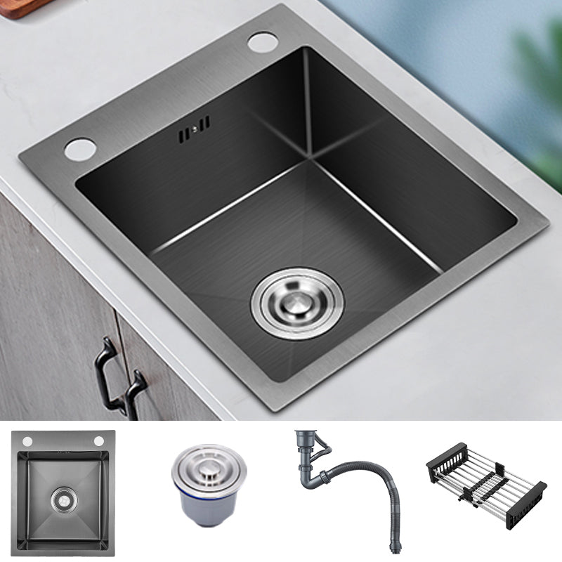 Stainless Steel Kitchen Sink Modern Bar Sink with Drain Strainer Kit Sink Only None Clearhalo 'Home Improvement' 'home_improvement' 'home_improvement_kitchen_sinks' 'Kitchen Remodel & Kitchen Fixtures' 'Kitchen Sinks & Faucet Components' 'Kitchen Sinks' 'kitchen_sinks' 7286934
