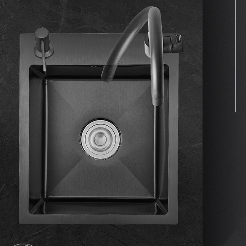 Stainless Steel Kitchen Sink Modern Bar Sink with Drain Strainer Kit Clearhalo 'Home Improvement' 'home_improvement' 'home_improvement_kitchen_sinks' 'Kitchen Remodel & Kitchen Fixtures' 'Kitchen Sinks & Faucet Components' 'Kitchen Sinks' 'kitchen_sinks' 7286942