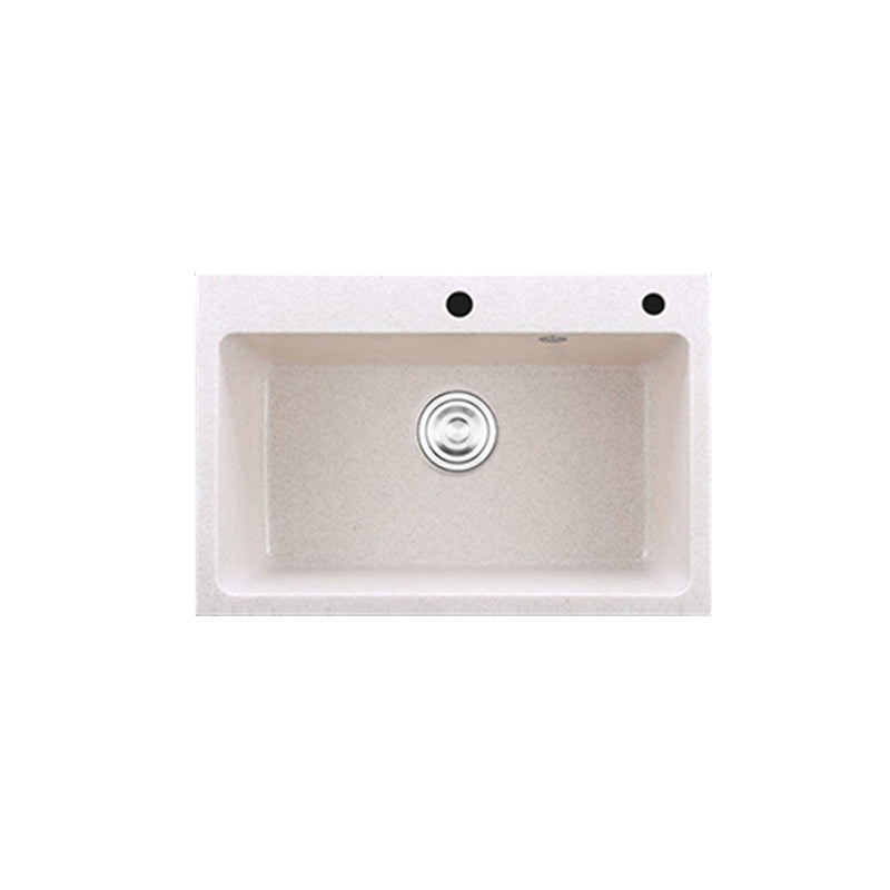 Single Bowl Kitchen Sink Quartz Modern Kitchen Sink with Strainer Clearhalo 'Home Improvement' 'home_improvement' 'home_improvement_kitchen_sinks' 'Kitchen Remodel & Kitchen Fixtures' 'Kitchen Sinks & Faucet Components' 'Kitchen Sinks' 'kitchen_sinks' 7287003