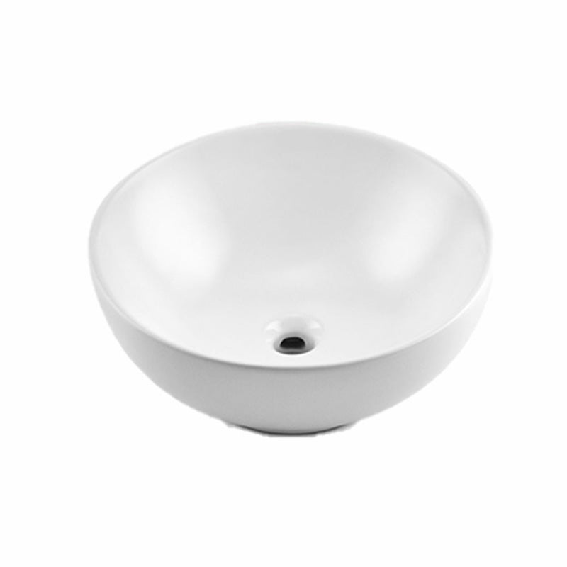 White Porcelain Bathroom Sink with Overflow Vessel Bathroom Sink Clearhalo 'Bathroom Remodel & Bathroom Fixtures' 'Bathroom Sinks & Faucet Components' 'Bathroom Sinks' 'bathroom_sink' 'Home Improvement' 'home_improvement' 'home_improvement_bathroom_sink' 7287095