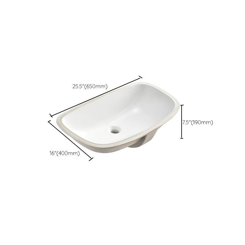White Porcelain Bathroom Sink with Overflow Vessel Bathroom Sink Clearhalo 'Bathroom Remodel & Bathroom Fixtures' 'Bathroom Sinks & Faucet Components' 'Bathroom Sinks' 'bathroom_sink' 'Home Improvement' 'home_improvement' 'home_improvement_bathroom_sink' 7287102
