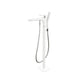 Traditional Floor Mounted Swivel Freestanding Tub Filler Metal Freestanding Faucet White Flat Clearhalo 'Bathroom Remodel & Bathroom Fixtures' 'Bathtub Faucets' 'bathtub_faucets' 'Home Improvement' 'home_improvement' 'home_improvement_bathtub_faucets' 7287171