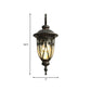 Country Acorn Wall Mounted Light 1-Bulb Clear Seeded Glass Sconce Lamp Fixture in Black Clearhalo 'Wall Lamps & Sconces' 'Wall Lights' Lighting' 728726