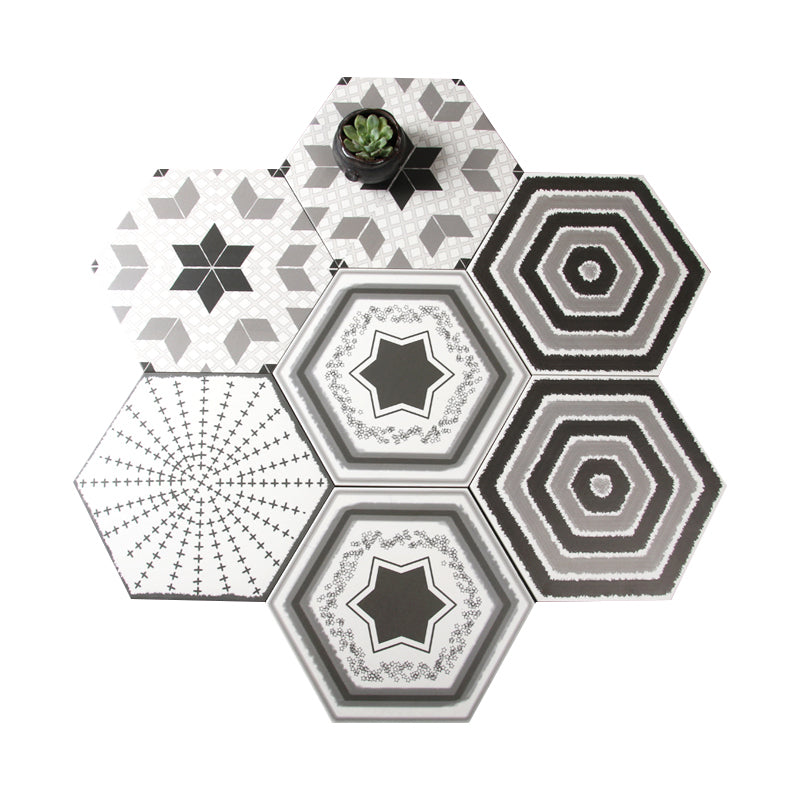 Modern Style Indoor Tile Hexagon Living Room Spanish Polished Wall Tile Clearhalo 'Floor Tiles & Wall Tiles' 'floor_tiles_wall_tiles' 'Flooring 'Home Improvement' 'home_improvement' 'home_improvement_floor_tiles_wall_tiles' Walls and Ceiling' 7287284