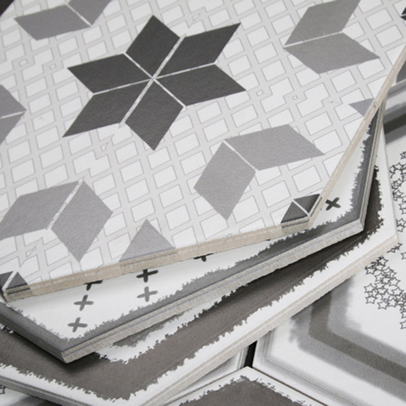 Modern Style Indoor Tile Hexagon Living Room Spanish Polished Wall Tile Clearhalo 'Floor Tiles & Wall Tiles' 'floor_tiles_wall_tiles' 'Flooring 'Home Improvement' 'home_improvement' 'home_improvement_floor_tiles_wall_tiles' Walls and Ceiling' 7287288