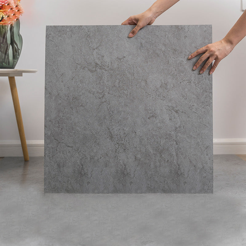 Modern Vinyl Floor Tiles Peel & Stick Marble Printed PVC Flooring Dark Gray Clearhalo 'Flooring 'Home Improvement' 'home_improvement' 'home_improvement_vinyl_flooring' 'Vinyl Flooring' 'vinyl_flooring' Walls and Ceiling' 7287321