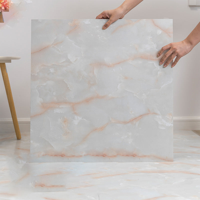 Modern Vinyl Floor Tiles Peel & Stick Marble Printed PVC Flooring Gray-Yellow Clearhalo 'Flooring 'Home Improvement' 'home_improvement' 'home_improvement_vinyl_flooring' 'Vinyl Flooring' 'vinyl_flooring' Walls and Ceiling' 7287326