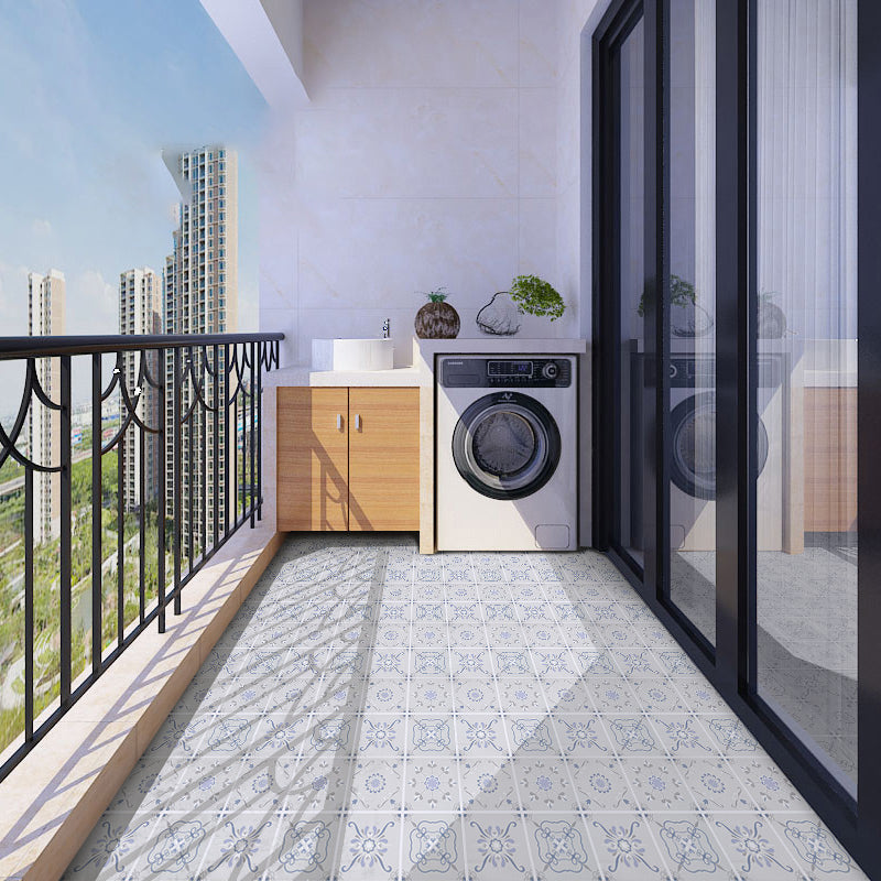 Modern Vinyl Plank Flooring Porcelain Tile Look Self Adhesive PVC Flooring Light Gray Clearhalo 'Flooring 'Home Improvement' 'home_improvement' 'home_improvement_vinyl_flooring' 'Vinyl Flooring' 'vinyl_flooring' Walls and Ceiling' 7287344