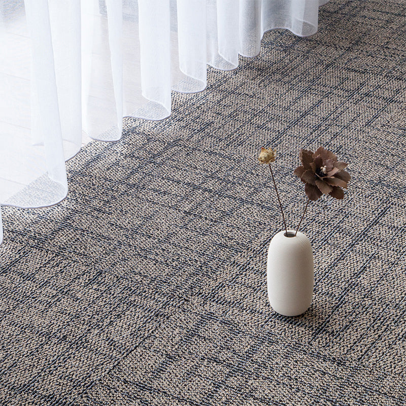 Modern Carpet Tiles Multi Level Loop Non-Skid Carpet Tile for Foyer Beige Clearhalo 'Carpet Tiles & Carpet Squares' 'carpet_tiles_carpet_squares' 'Flooring 'Home Improvement' 'home_improvement' 'home_improvement_carpet_tiles_carpet_squares' Walls and Ceiling' 7287356