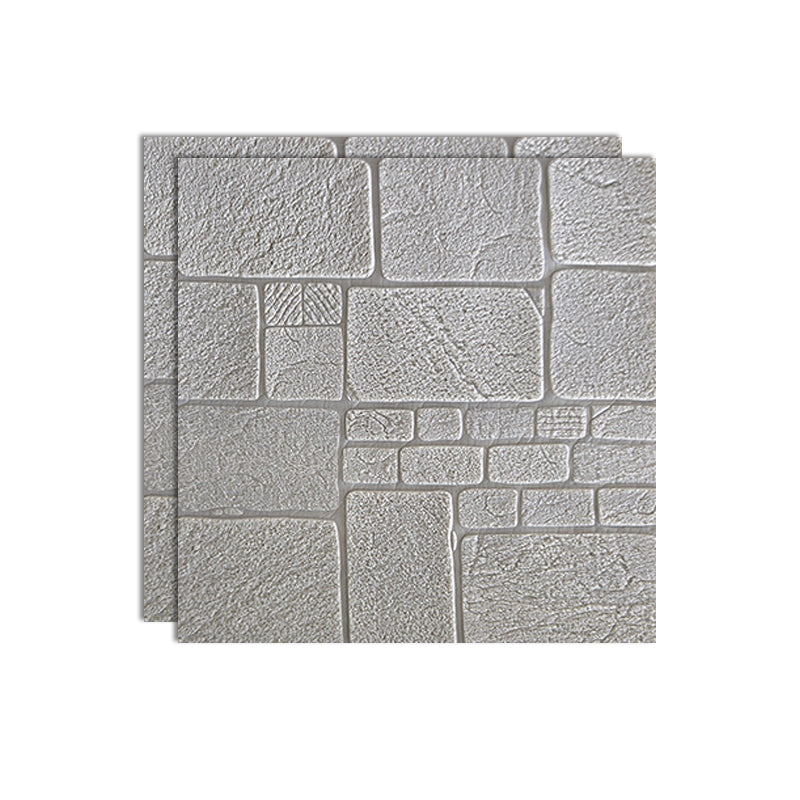 Modern Wall Paneling 3D Bricks Peel and Stick Waterproof Wall Paneling Grey Clearhalo 'Flooring 'Home Improvement' 'home_improvement' 'home_improvement_wall_paneling' 'Wall Paneling' 'wall_paneling' 'Walls & Ceilings' Walls and Ceiling' 7287369