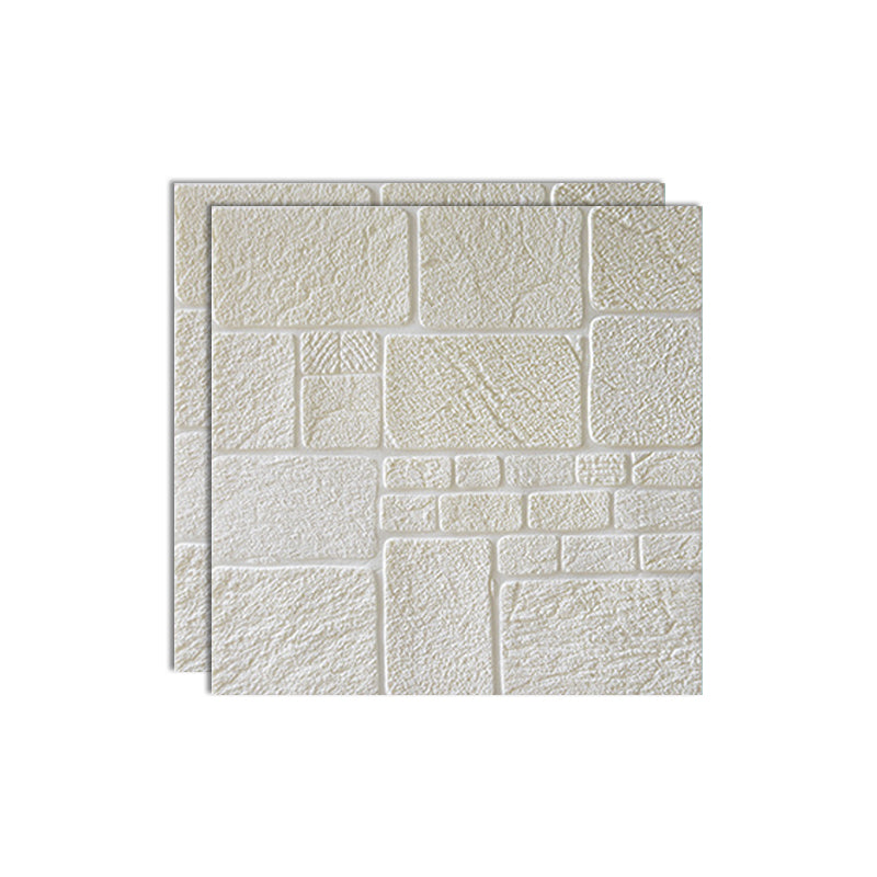 Modern Wall Paneling 3D Bricks Peel and Stick Waterproof Wall Paneling White Clearhalo 'Flooring 'Home Improvement' 'home_improvement' 'home_improvement_wall_paneling' 'Wall Paneling' 'wall_paneling' 'Walls & Ceilings' Walls and Ceiling' 7287377