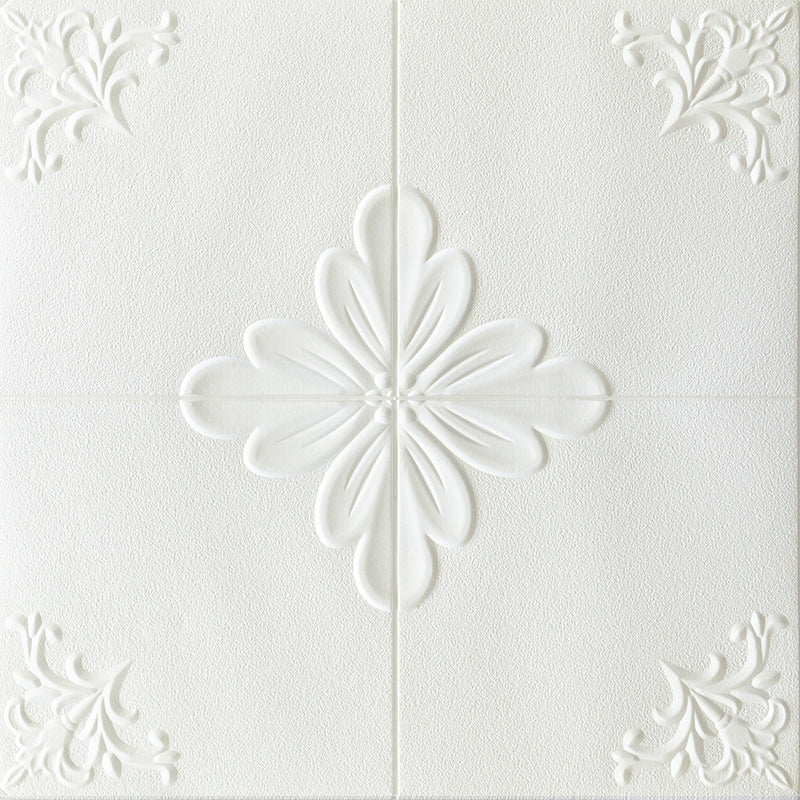 Indoor Home Wall Paneling 3D Floral Print Peel and Stick Waterproof Wall Panel Clearhalo 'Flooring 'Home Improvement' 'home_improvement' 'home_improvement_wall_paneling' 'Wall Paneling' 'wall_paneling' 'Walls & Ceilings' Walls and Ceiling' 7287391