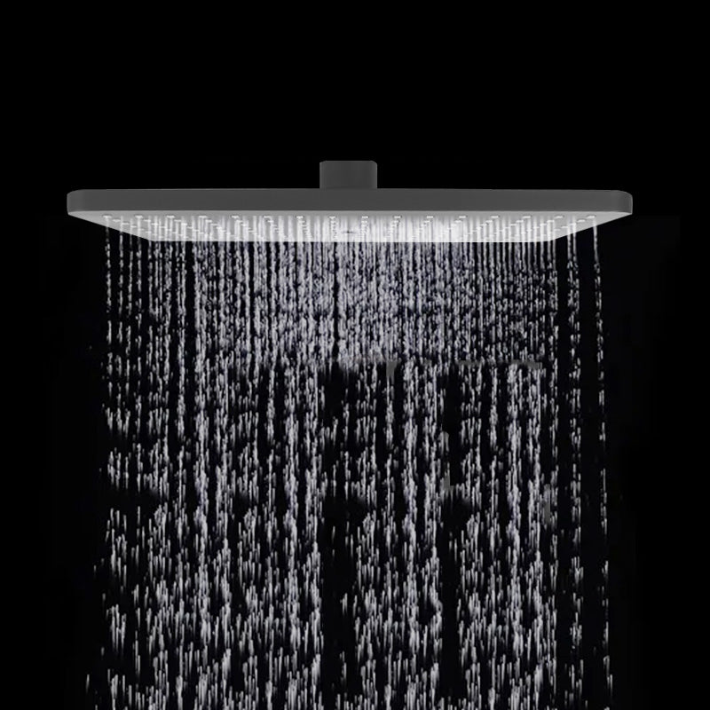 Rectangle Grey Shower Head Combo Standard Spray Pattern Showerhead Clearhalo 'Bathroom Remodel & Bathroom Fixtures' 'Home Improvement' 'home_improvement' 'home_improvement_shower_heads' 'Shower Heads' 'shower_heads' 'Showers & Bathtubs Plumbing' 'Showers & Bathtubs' 7287430