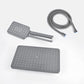 Rectangle Grey Shower Head Combo Standard Spray Pattern Showerhead Gray White Large Shower Head & Hand Shower & Hose Clearhalo 'Bathroom Remodel & Bathroom Fixtures' 'Home Improvement' 'home_improvement' 'home_improvement_shower_heads' 'Shower Heads' 'shower_heads' 'Showers & Bathtubs Plumbing' 'Showers & Bathtubs' 7287440